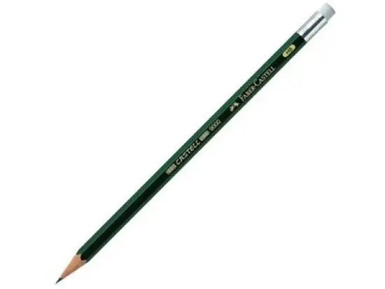 Bleistift Faber-Castell 119200 9000 HB mit Radierer