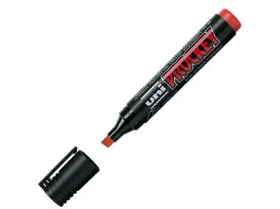 Universalmarker Uni-Ball uni-Prockey PM-126 159021 3-6mm, Keilspitze, rot