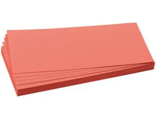 Moderationskarten Franken UMZ102007 UMZ 1020 07 Rechteck, 95 x 205 mm, rot, Pack 500 Stk
