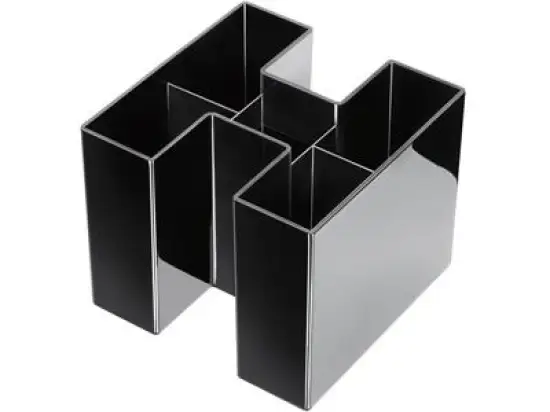 Köcher HAN 17455-13 Bravo Kunststoff (PS), schwarz, H-Form, mit 5 Fächern, erweiterbar