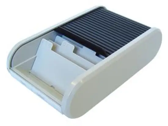 Visitenkartenbox Helit H6218098 grau/schwarz