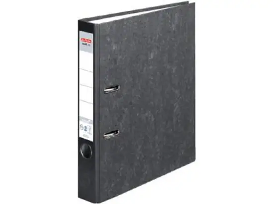 Ordner Herlitz 300006995 05141809 maX.file nature A4, 50mm, Pappe/Wolkenmarmor, schwarzer Rücken