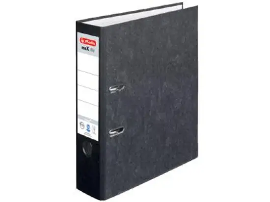 Ordner Herlitz 300007006 05171806 maX.file nature A4, 80mm, Pappe/Wolkenmarmor, schwarzer Rücken
