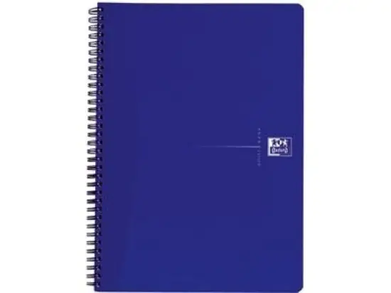 Collegeblock Oxford 100050225 Office Blue A4+, kariert, 70 Blatt, blau, 90g, mit Lineal