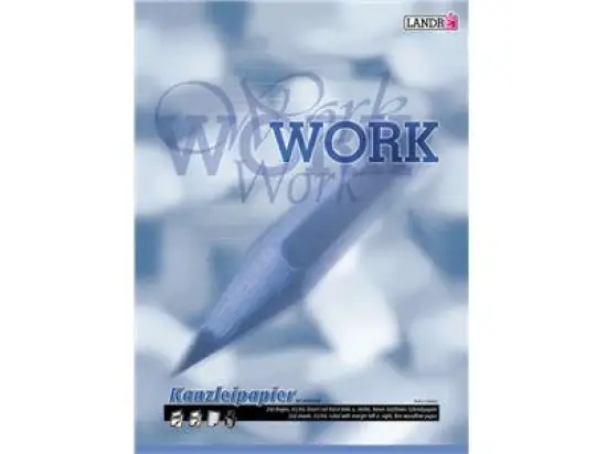 Kanzleipapier Landre 100050624 A3 gefalzt auf A4, 80g, liniert, mit Rand rechts und links, Pack 250 Bogen