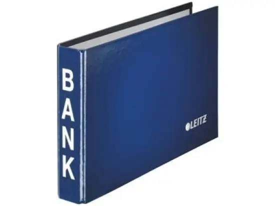 Bankordner Leitz 1002-00-35 10020035 233 x 144 x 35mm, 2 Ringe (20mm), Pappe/PP-Folie, blau