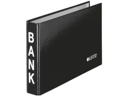 Bankordner Leitz 1002-00-95 10020095 233 x 144 x 35mm, 2 Ringe (20mm), Pappe/PP-Folie, schwarz