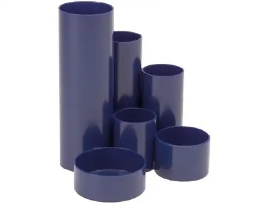 Köcher Maul 4115537 MAULdeskbox Kunststoff, 6 Röhren, rund, blau