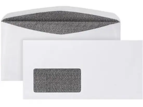 Briefumschlag Posthorn 02526149 C6/5 mit Fenster nassklebend weiß 114x229mm, Pack 1000 Stk