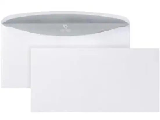 Briefumschlag Bong ku102180 C6/5 ohne Fenster nassklebend ISK weiß 114x229mm 80g, Pack 1000 Stk