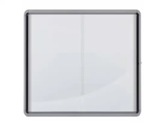 Schaukasten Nobo 1902570 100x97x5,4cm Innenbereich magnetische Metall-Rückwand Schiebetür