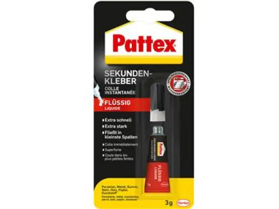 Sekundenkleber Pattex PSK1C Classic WA97 flüssig, 3g