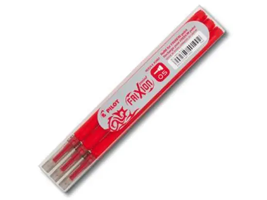 Tintenrollermine Pilot BLS-FRP5-R-S3 2265002F FriXion Point 0,3mm, Metallspitze, rot, für FriXion Point, Etui 3 Stk