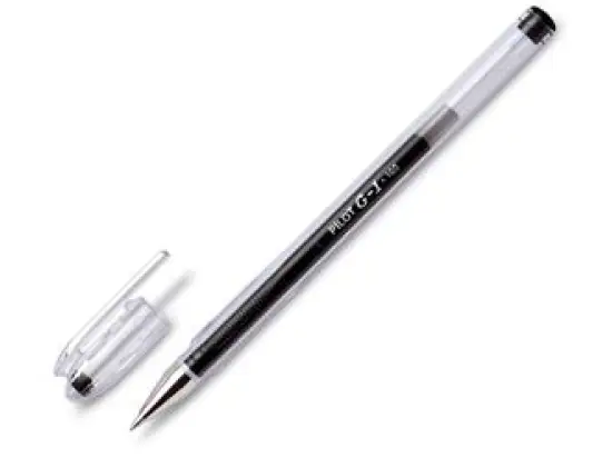 Gelschreiber Pilot BL-G1-5T-B 2603001 G-1 klassik Strichstärke: 0,3mm, schwarz, Pack 12 Stk