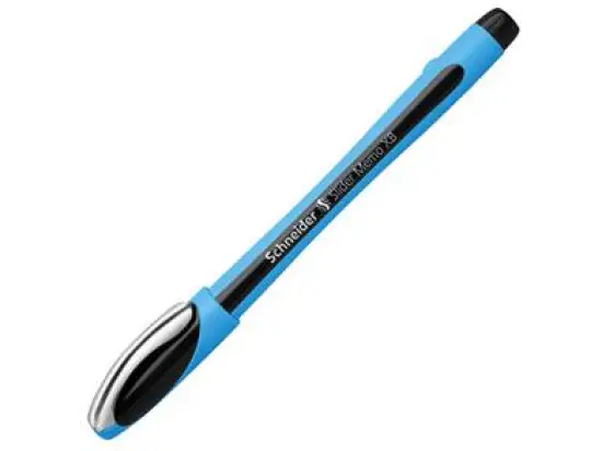 Kugelschreiber Schneider 150201 Slider Memo XB XB, Wechselmine, mit Kappe, dokumentenecht, schwarz
