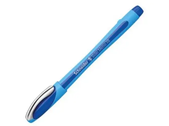 Kugelschreiber Schneider 150203 Slider Memo XB XB, Wechselmine, mit Kappe, blau