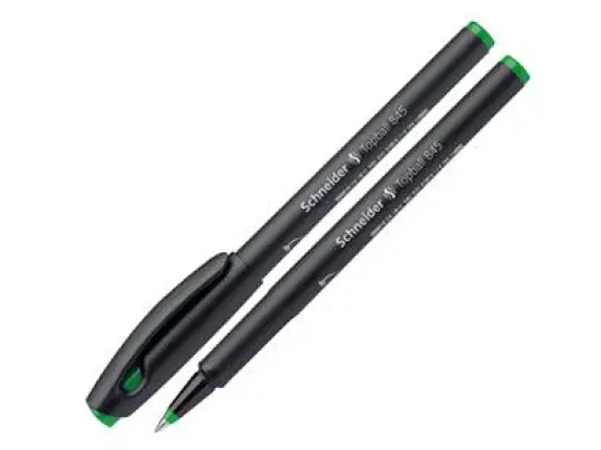 Tintenroller Schneider 184504 Topball 845 0,3mm, Edelstahlspitze, mit Kappe, grün, Pack 10 Stk
