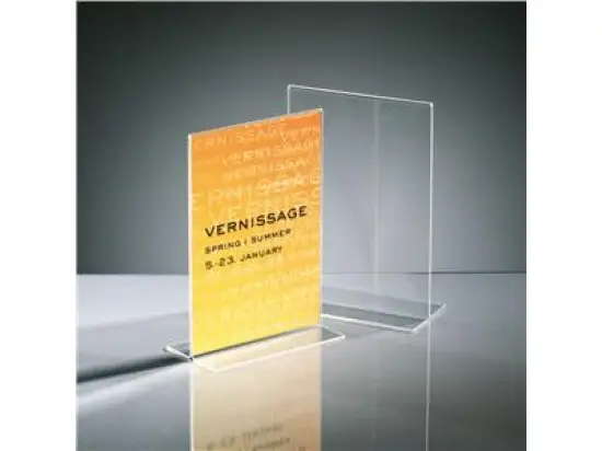 Tischaufsteller Sigel TA222 A5-hoch gerade Acryl glasklar beidseitige Präsentation