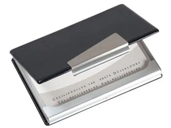 Visitenkartenetui Sigel VZ131 Alu Lederoptik