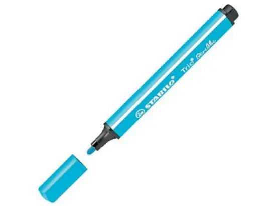Filzstift Stabilo 368/957 Trio Scribbi hellblau dreieckig
