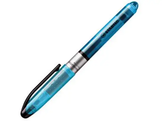 Textmarker Stabilo 545/31 Navigator 1-4mm, Keilspitze, blau, Pack 10 Stk