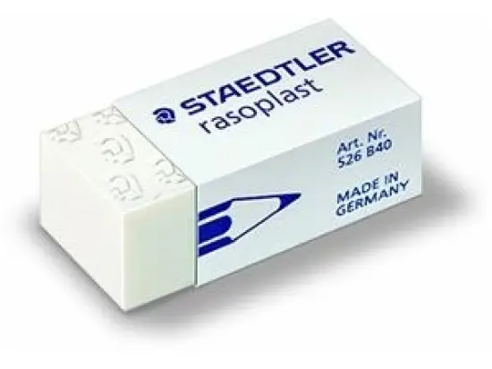 Radierer Staedtler 526B40 526 B40 rasoplast weiß Blei klein, Pack 40 Stk