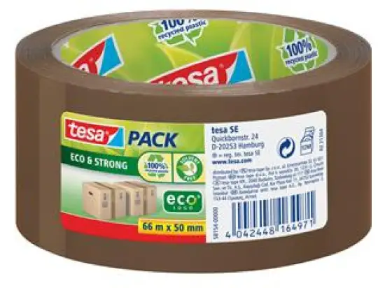 Packband Tesa 58154-00000-00 tesapack Eco & Strong 50 mm x 66 m, Kunststoff (PP), braun
