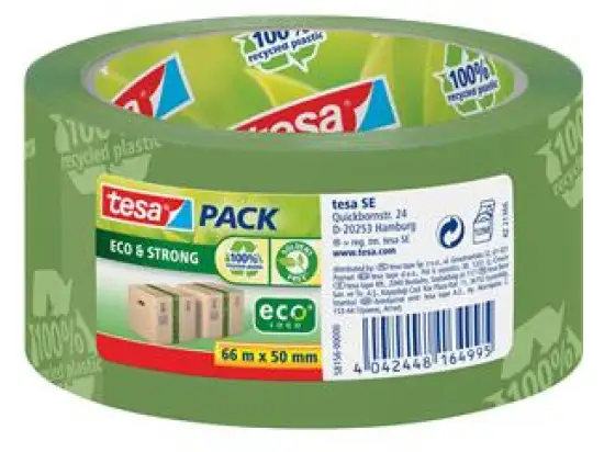 Packband Tesa 58156-00000-00 tesapack Eco & Strong 50 mm x 66 m, Kunststoff (PP), grün