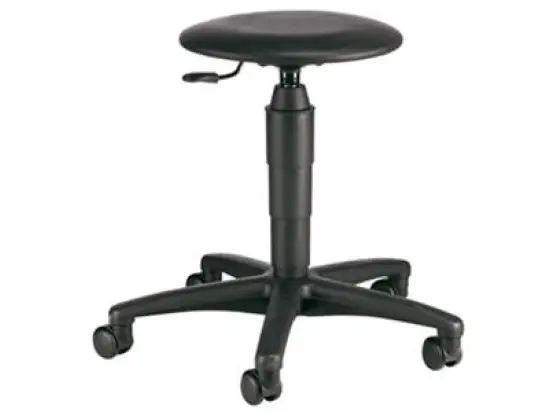 Drehhocker Topstar 72260D10 TEC 60 schwarz mit Rollen für Teppichboden