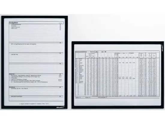 Infotasche Ultradex 889011 A4-hoch/quer (312 x 225 mm), magnetisch, Rahmenfarbe: 11 (schwarz), Pack 5 Stk