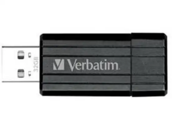 USB-Stick Verbatim 49064 PinStripe 32GB Speed 67x mit Schiebemechanismus