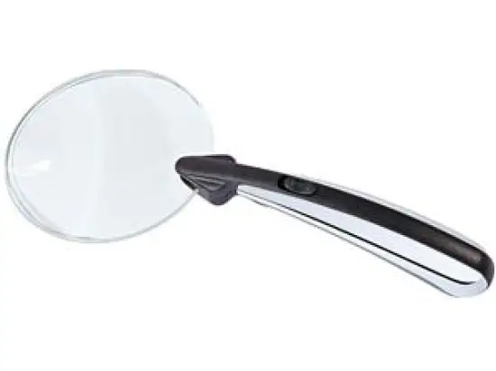 Lupe Wedo 2717548 271 7548 rund 2,2fach-Vergrößerung 8cm rahmenlos mit LED-Licht