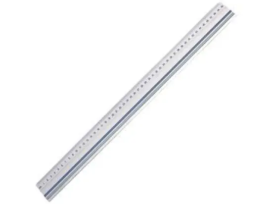 Schneidelineal Wedo 525450 52 5450 50cm, Aluminium, silber, Stahlkante, mit Rutschbremse