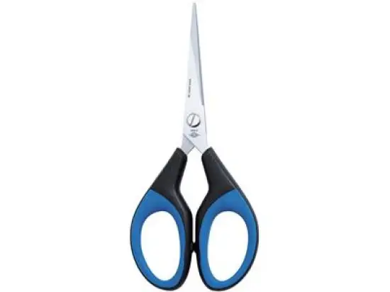 Schere Wedo 9896 989 6 Soft-Cut Premium Line Länge: 15,2 cm, Edelstahl, Gummigriff schwarz/blau