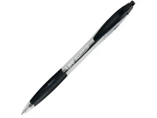 Kugelschreiber Bic 887132 Atlantis Classic 0,4mm (M), Wechselmine, Druckmechanik, dokumentenecht, schwarz