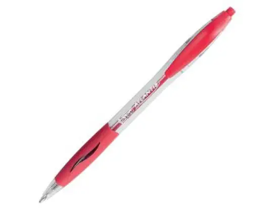 Kugelschreiber Bic 887133 Atlantis Classic 0,4mm (M), Wechselmine, Druckmechanik, dokumentenecht, rot