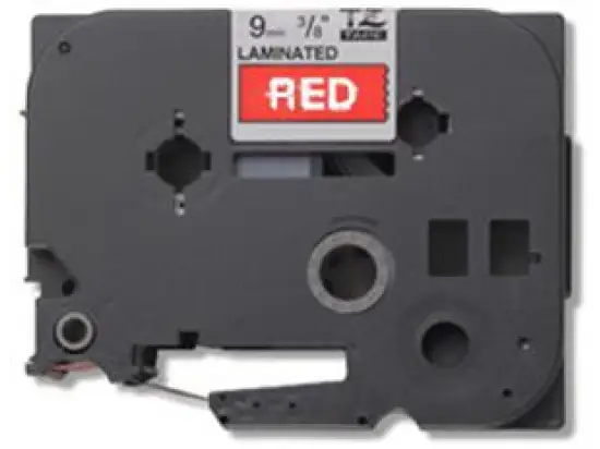 Schriftband-Kassette Brother TZe-435 weiß auf rot 12mm/8m laminiert
