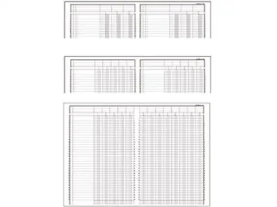 Spaltenbuch Exacompta 17060E 6-Spalten, A4, 40 Blatt, Karton de Lyon