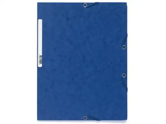 Sammelmappe Exacompta 55502E A4, Manilakarton 400g, 3 Jurisklappen, Gummizug, blau