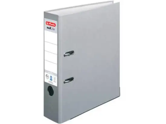 Ordner Herlitz 300002749 10841567 maX.file nature+ A4, 80mm, Pappe/Kraftpapier, grau, Pack 20 Stk