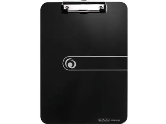 Klemmbrett Herlitz 100436085 11205663 easy orga A4, Kunststoff (PS), opak schwarz