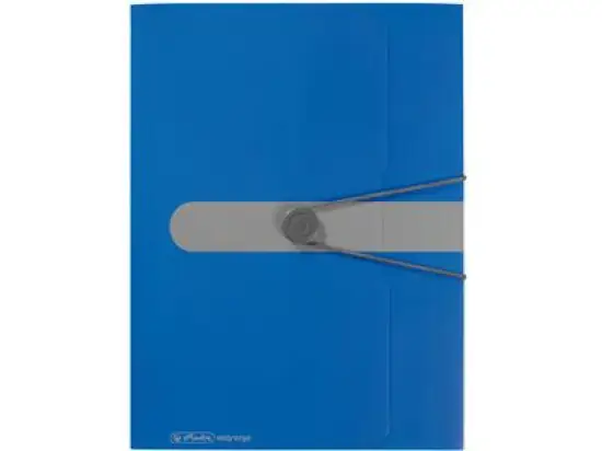 Gummizugmappe Herlitz 300000686 11205994 easy orga A4 Kunststoff (PP) opak blau, Pack 3 Stk