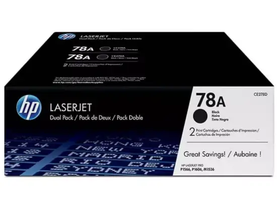 Tonerpatrone HP CE278AD 78A Doppelpack, 2 x schwarz, je 2.100 Seiten