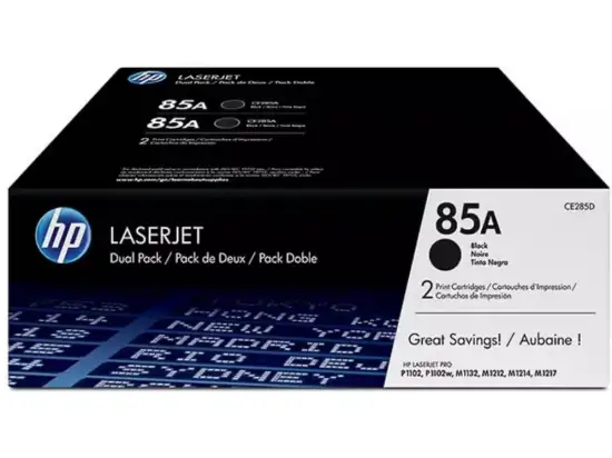 Tonerpatrone HP CE285AD 85A Doppelpack, 2 x schwarz, je 1.600 Seiten