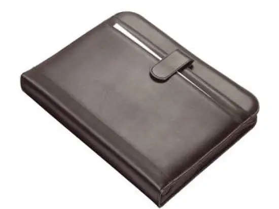 Ringbuchmappe Alassio 30040 Riccione A4, Lederimitat, Taschenrechner, schwarz