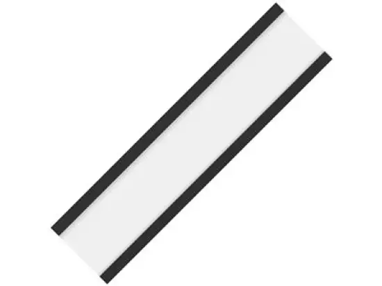 Magnetische Namensträger Magnetoplan 12860 60 x 15 mm, C-Profil, schwarz, incl. Einsteckschild, Blister 10 Stk