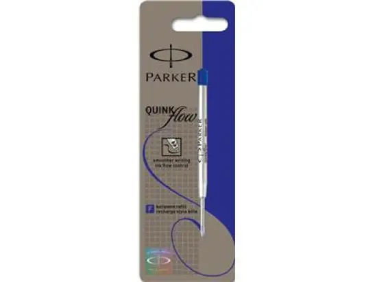 Kugelschreibermine Parker 1950368 Quinkflow F, dokumentenecht, blau