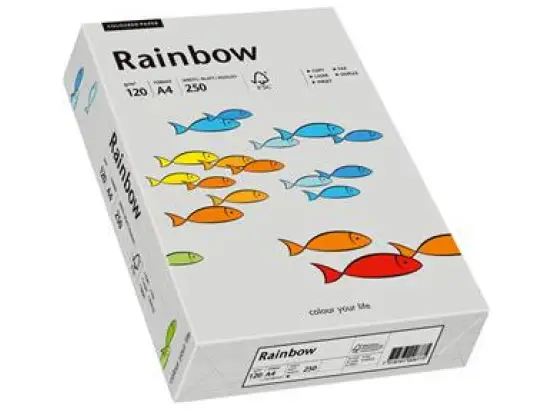 Papier, Rainbow 88042810, A4, 120g, grau, Pack 250 Blatt