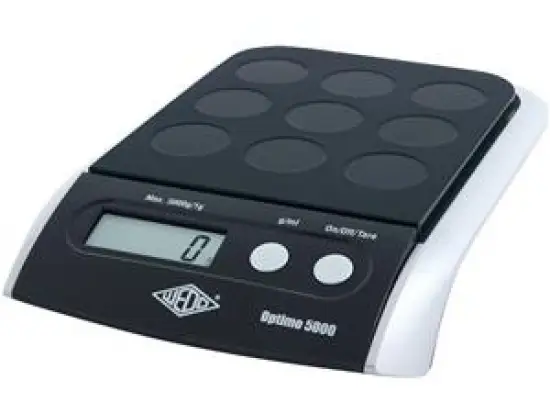 Waage Wedo 485001 48 5001 Optimo 5000 5000g, schwarz, 1g-Teilung, elektronisch