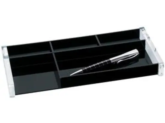 Stiftschale Wedo 601601 60 1601 acryl exklusiv schwarz Acryl ca. 27,0x12,5x3,0cm